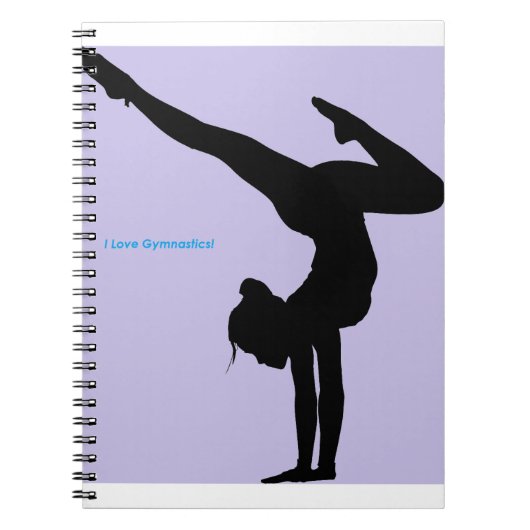 Carnet I Love Gymnastique - Gymnaste avec Arrière - plan  (Devant)