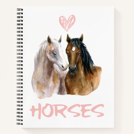 Carnet I Love Horses Portrait (Devant)