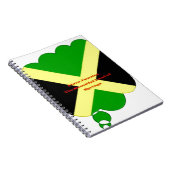 Carnet I Love Jamaica Text on Flag Art Print (Côté Droit)