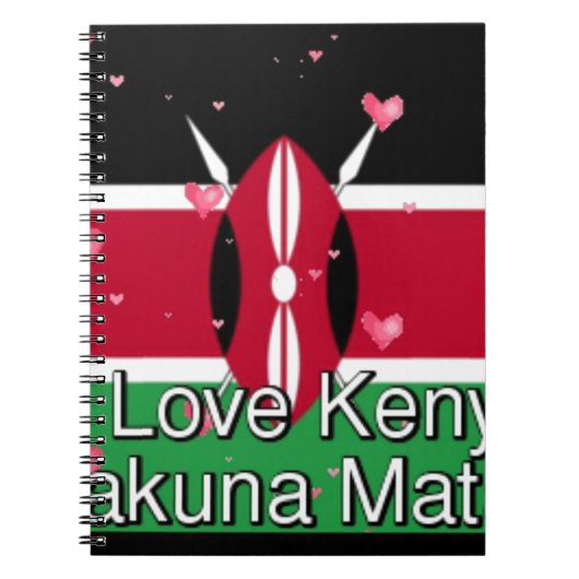 Carnet I Love Kenya et "Hakuna Matata" Art Print (Devant)