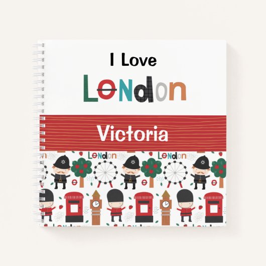 Carnet I Love London Theme Name Croquis (Devant)