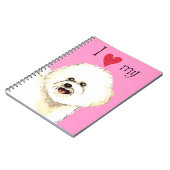 Carnet I Love my Bichon Frise (Côté gauche)