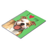 Carnet I Love my pit bull terrier (Côté gauche)
