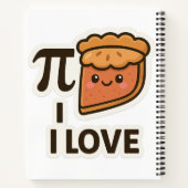 Carnet I Love Pi Sticker - Mignonne Math & Pie Pun Design (Dos)