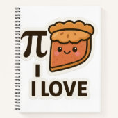 Carnet I Love Pi Sticker - Mignonne Math & Pie Pun Design (Devant)