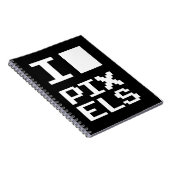 Carnet I Love Pixels, design geek, art des pixels (Côté Droit)