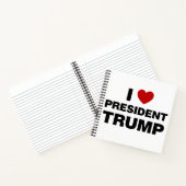 Carnet I Love Président Trump Heart (Intérieur)