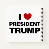 Carnet I Love Président Trump Heart (Dos)