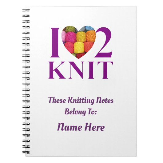 Carnet I love to Knit (Devant)