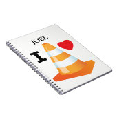 Carnet I Love Traffic Cones Fun Student Graduation (Côté Droit)