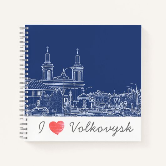 Carnet I Love Volkovysk Biélorussie Architecture Cathédra (Devant)