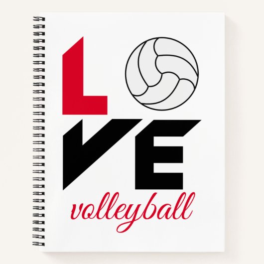 Carnet I Love volleyball (Devant)