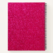 Carnet I love you chic pink glitter background Abstract (Dos)