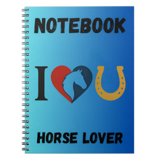 Carnet “I Love You” Notebook for Horse & Animals Lovers