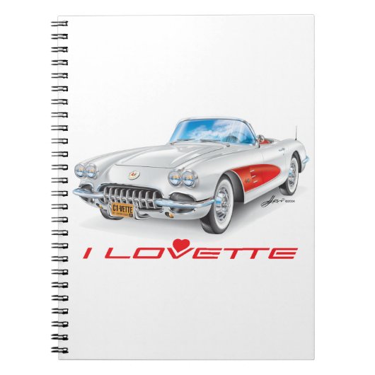 CARNET I LOVETTE UNIQUE CONCEPTION DE VOITURE (Devant)