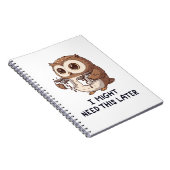 Carnet I Might Need Coffee Later - Funny Owl Humor (Côté Droit)