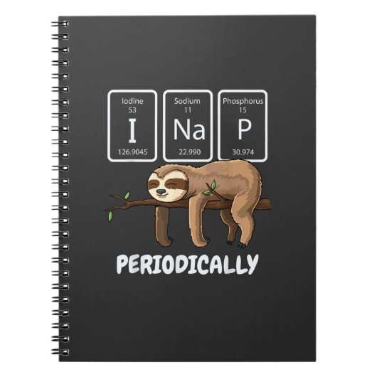 Carnet I Nap Periodically Science Sloth Periodic Table El (Devant)
