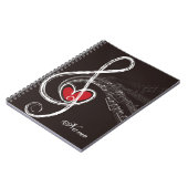 Carnet I noir de clef triple de MUSIQUE de COEUR (Côté gauche)