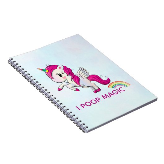 Carnet I Poop Magic Funny Unicorne Dit (Côté Droit)