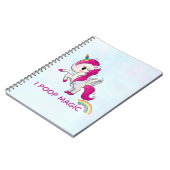 Carnet I Poop Magic Funny Unicorne Dit (Côté gauche)