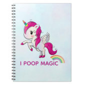 Carnet I Poop Magic Funny Unicorne Dit (Devant)