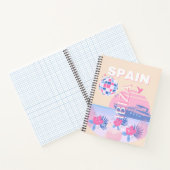 Carnet Ibiza, Espagne, Art Voyage, Art Preppy, Rose, Past (Intérieur)