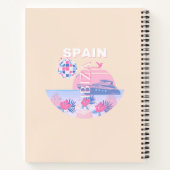 Carnet Ibiza, Espagne, Art Voyage, Art Preppy, Rose, Past (Dos)