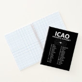 Carnet ICAO Phonetic Alphabet Notebook – Black Edition (Intérieur)