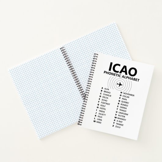 Carnet ICAO Phonetic Alphabet Pilot - Graph Notebook (Intérieur)