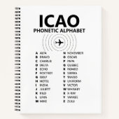 Carnet ICAO Phonetic Alphabet Pilot - Graph Notebook (Devant)