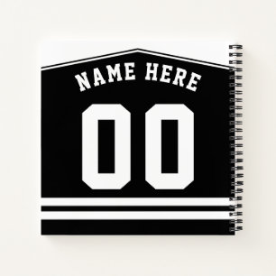 Carnet Ice Hockey Black Jersey sur mesure