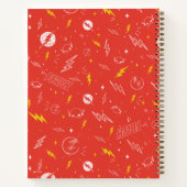 Carnet Icône de la foudre Flash et motif doodle (Dos)