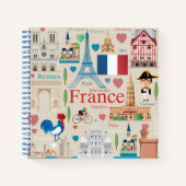 Carnet Icônes de France mignonne (Devant)