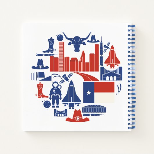 Carnet Icônes de Houston Texas (Dos)