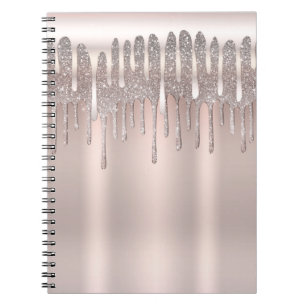 Carnet Icy Rose Rose Or Diamond Parties scintillant Étinc