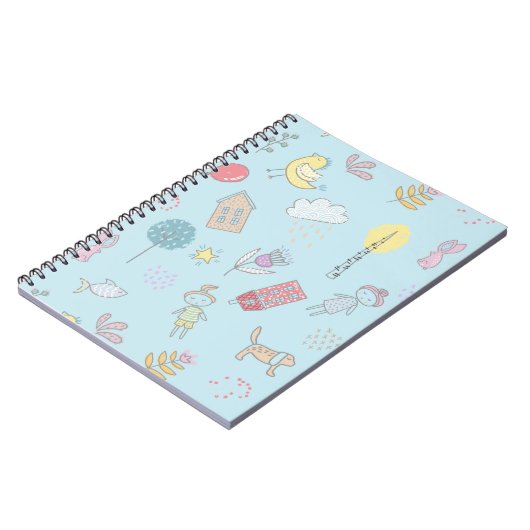 Carnet ID360 de l'ensemble mignon tiré à la main (Côté gauche)