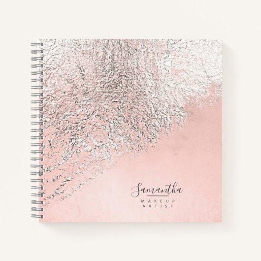 Carnet ID775 or Rose argenté Abstrait (Devant)