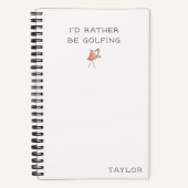 Carnet I'd Rather Be Golfing Flamingo Notebook Modern  (Recto)