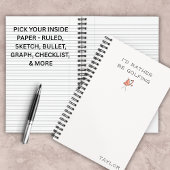 Carnet I'd Rather Be Golfing Flamingo Notebook Modern 