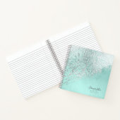 Carnet ID Turquoise argenté Abstrait775 (Intérieur)