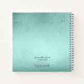 Carnet ID Turquoise argenté Abstrait775 (Dos)