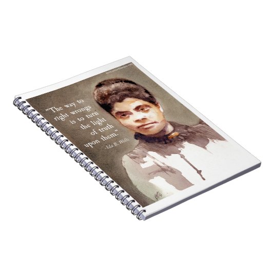 Carnet Ida B Wells Et Citation "Right & Wrong" (Côté Droit)