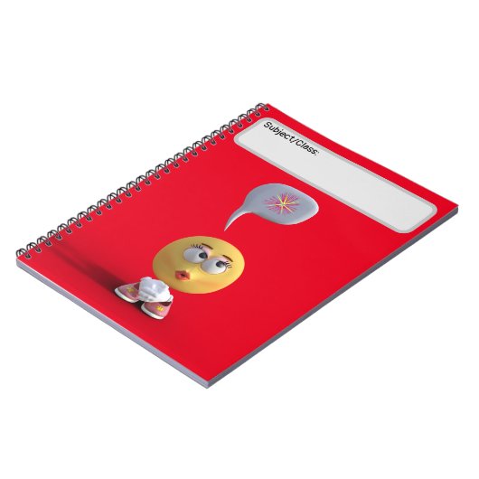 carnet "Idea Emoji" (Rouge) (Côté gauche)