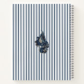 Carnet Idée Boho Retro Paisley Blue Stripes (Dos)