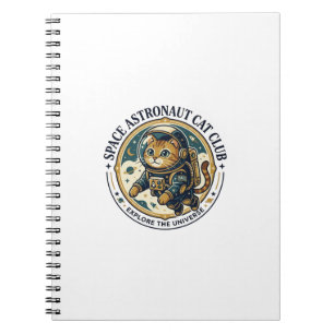 Carnet Idée cadeau papa chat astronaute spatial - Astrona