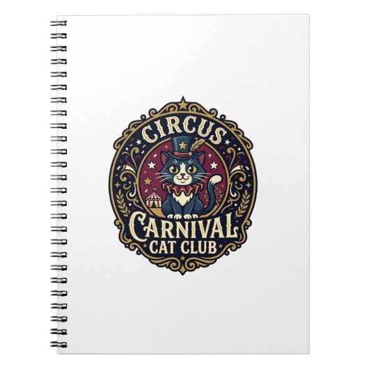 Carnet Idée cadeau pour papa de chat de carnaval du cirqu (Devant)