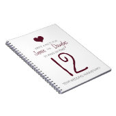 Carnet Idée d'amusement épousant le coeur de Marsala de (Côté Droit)