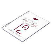Carnet Idée d'amusement épousant le coeur de Marsala de (Côté gauche)