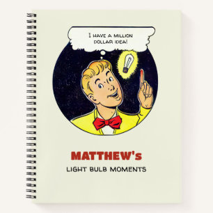 Carnet Idée en millions de dollars Votre texte Retro Comi