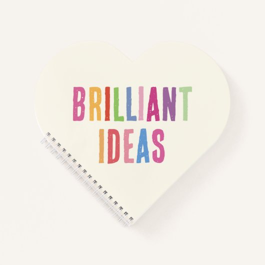 Carnet Idées brillantes Citation colorée (Devant)